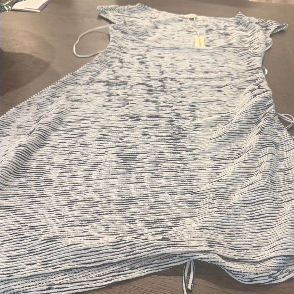 Max Studio Gray and White Midi Dress